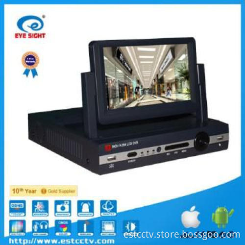 7inch LCD DVR CCTV Camera with P2P remote operation